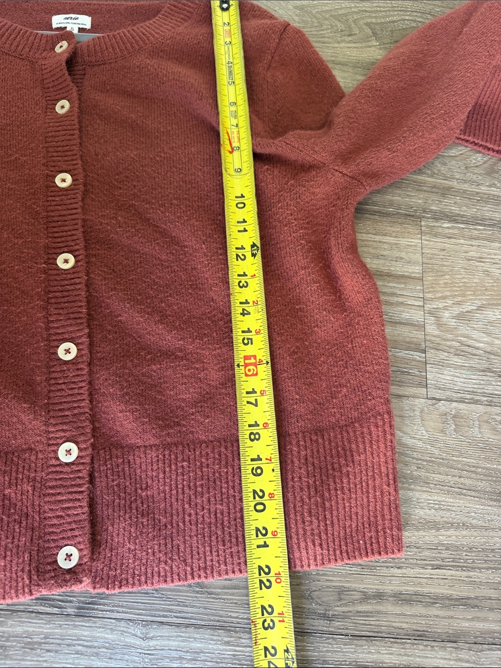 Aerie Cozy Button-Up Cardigan Wool Blend Sweater Size: XL - Picture 6 of 6